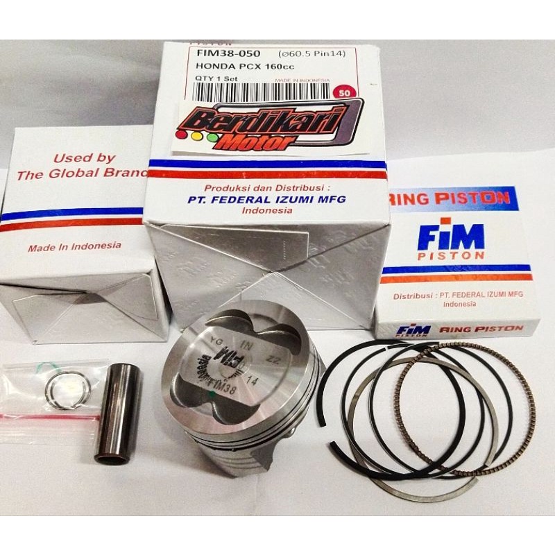 Jual PISTON KIT FIM38 HONDA VARIO PCX 160 OV STD 200 Diameter 60mm