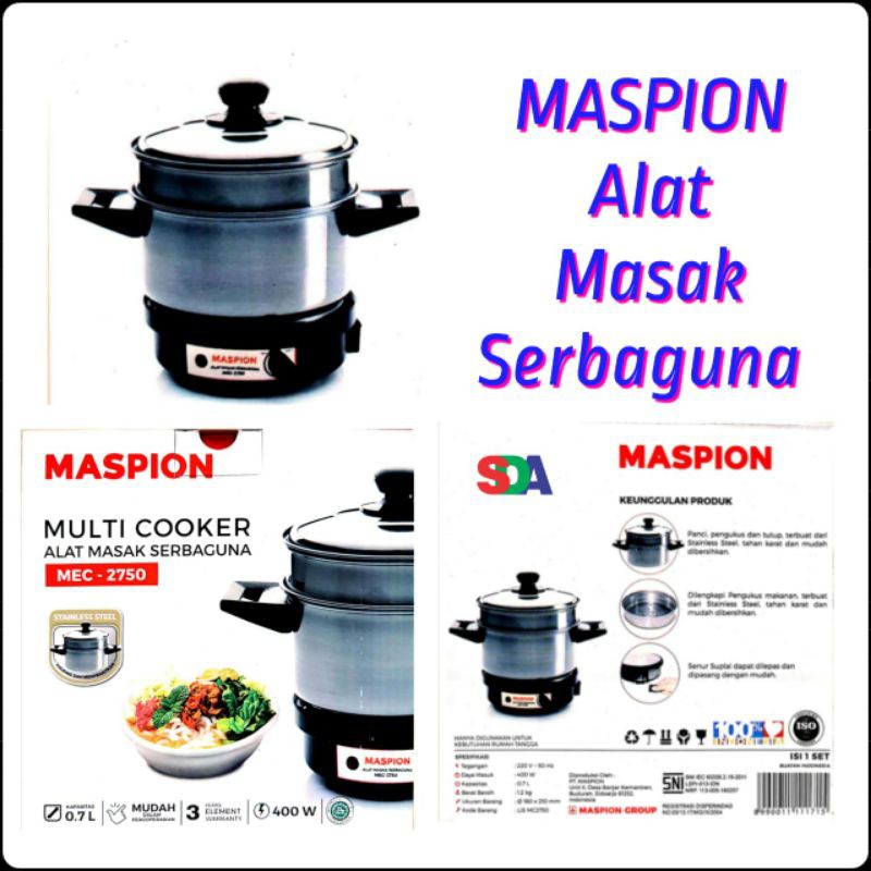 Jual Maspion Multi Cooker MEC 2750 Shopee Indonesia