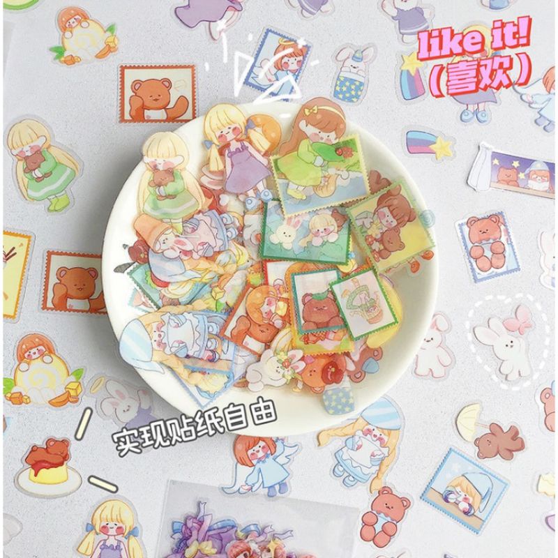 Jual KIANDAA 45PCS STICKER PACK BAHAN PVC WATERPROOF MOTIF MAKANAN LUCU