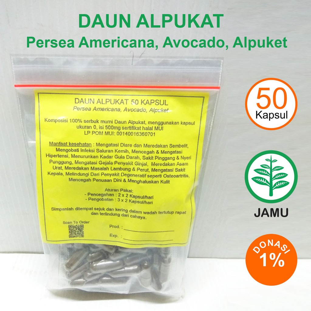 Jual Daun Alpukat Kapsul Alpuket Infeksi Saluran Kemih Hipertensi