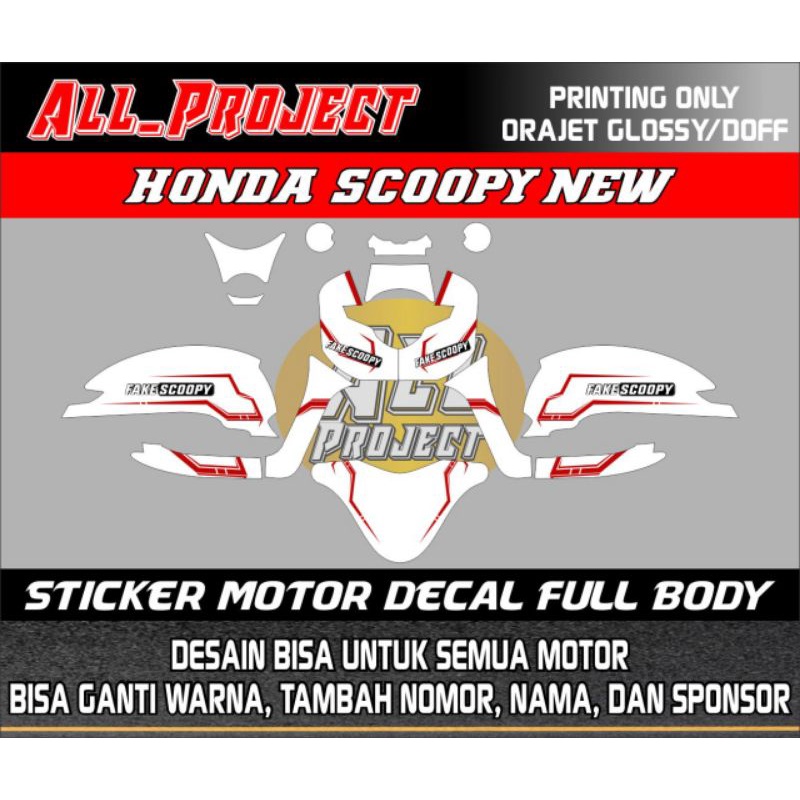 Jual DECAL SCOOPY FULL BODY FULL BODY Scoopy 2017 2021 Custom Shopee