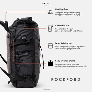 Jual HEYLOOK Official Backpack ROCKFORD Tas Ransel Laptop Waterproof