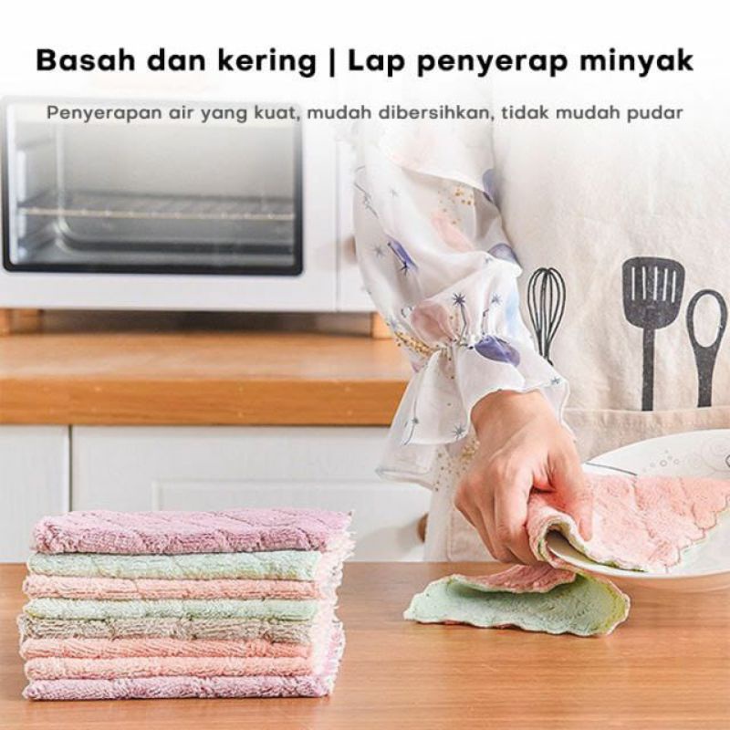 Jual KAIN LAP DAPUR PIRING MEJA MICROFIBER ANTI MINYAK Shopee Indonesia