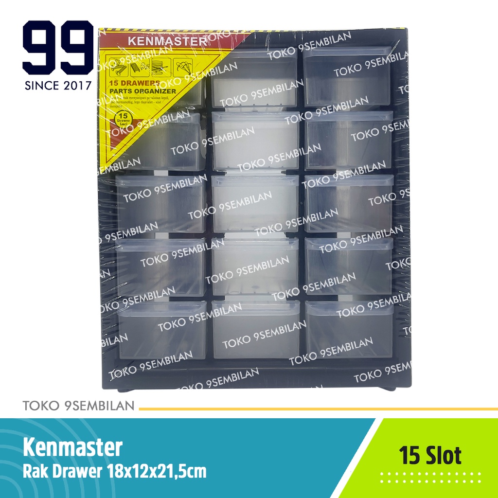 Jual Kenmaster Rak Drawer Kotak Susun 15 Slot Part Organizer Laci