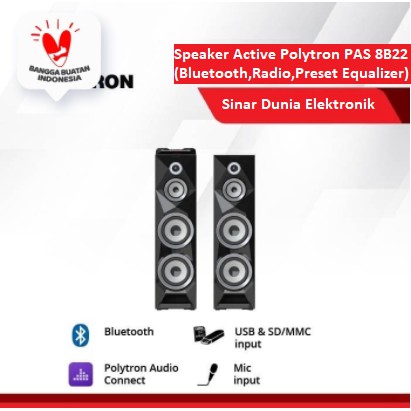 Jual Speaker Active Polytron Pas Bf Bluetooth Preset Equalizer