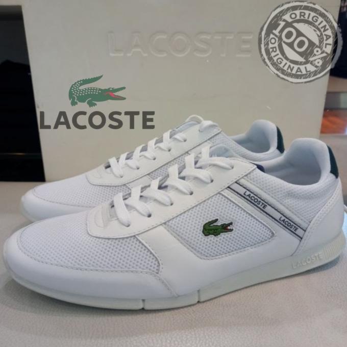 Jual SEPATU PRIA LACOSTE ORIGINAL Menerva Sport White Shopee Indonesia