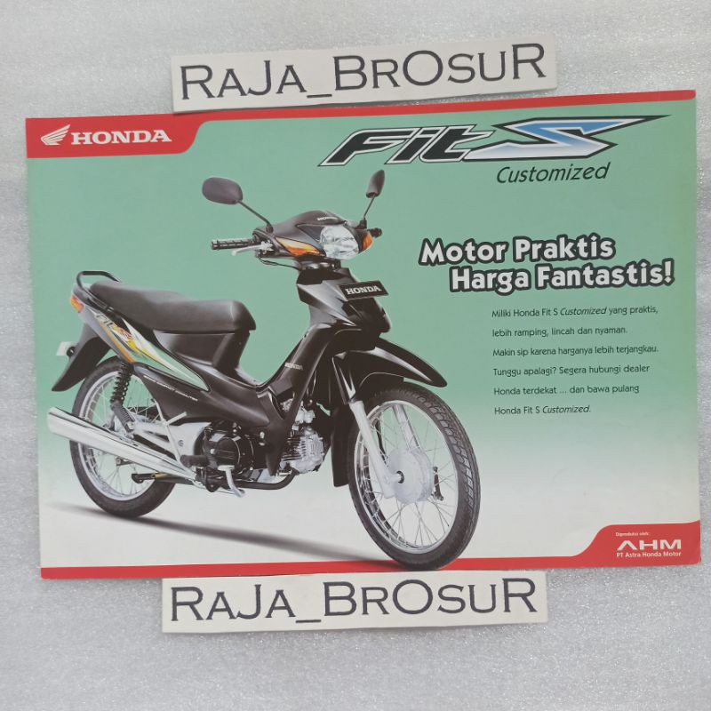 Jual Poster Brosur Katalog Flyer Jadul Lawas Honda Supra Fit S