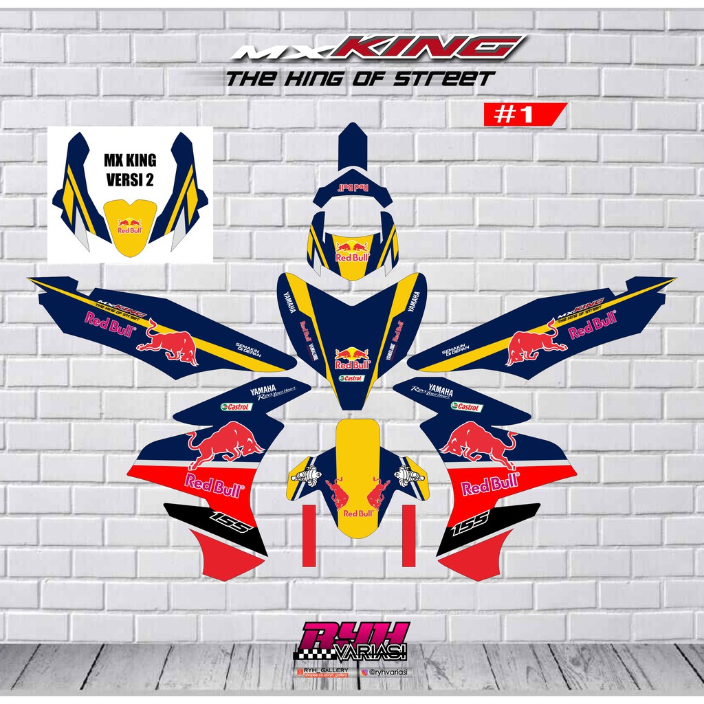 Jual Stiker Decal Full Body Redbull Mx King Premium Quality Costum