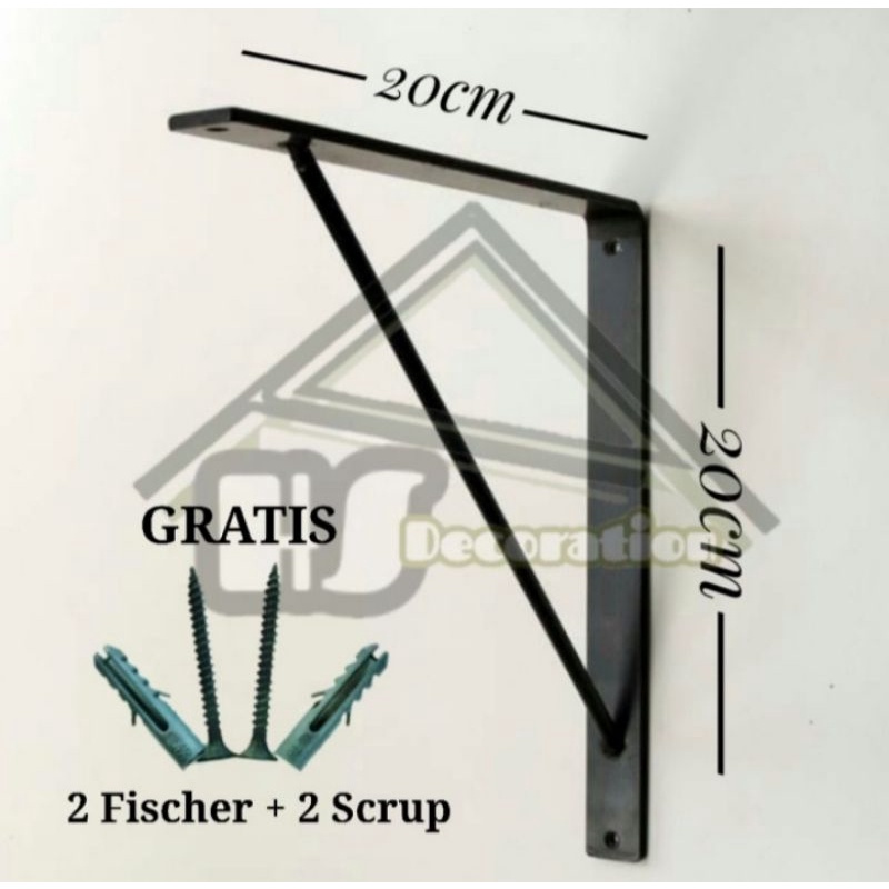Jual Rak Besi Siku Penyangga Ambalan Besi Siku Tempel Dinding Brecket