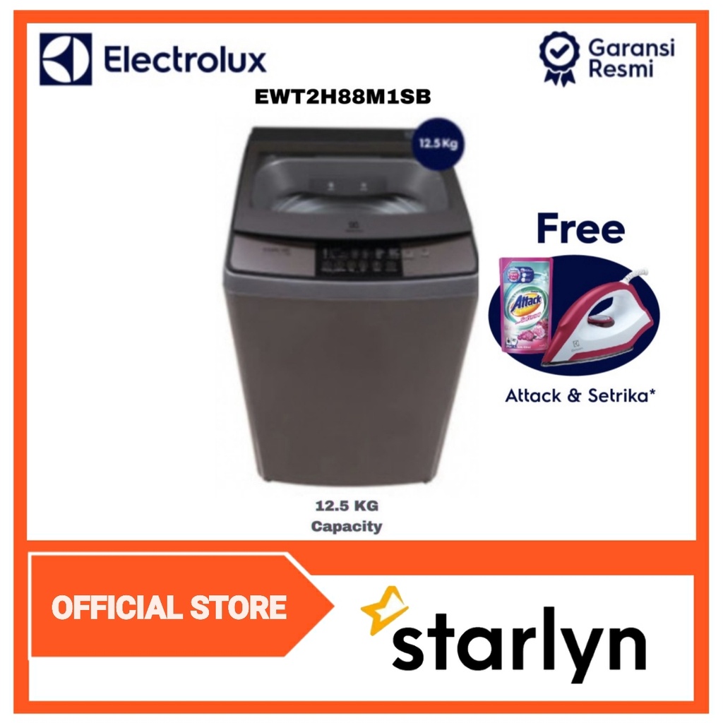 Jual ELECTROLUX Mesin Cuci 1 Tabung 12 5KG EWT2H88M1SB EWT 2H88M1SB