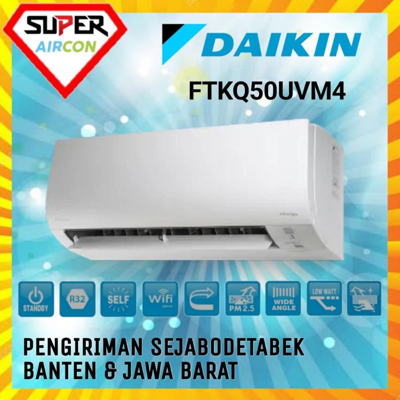 Jual AC DAIKIN 2 PK FTKQ 50 PASANG INSTALASI FLASH INVERTER THAILAND