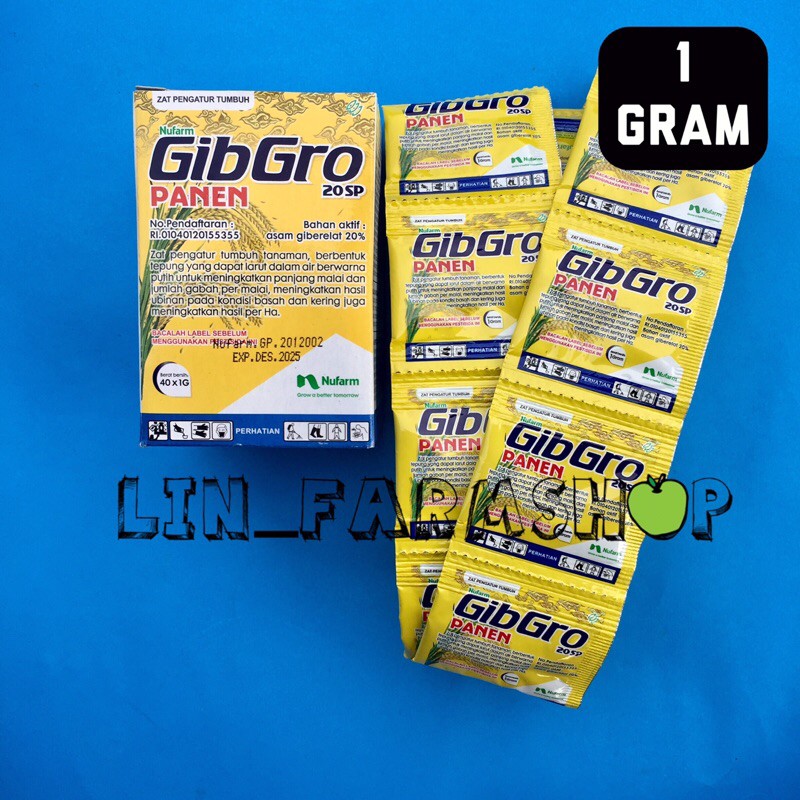 Jual GIBGRO 20 SP GIBGRO PANEN 1 GRAM Asam Giberellat 20