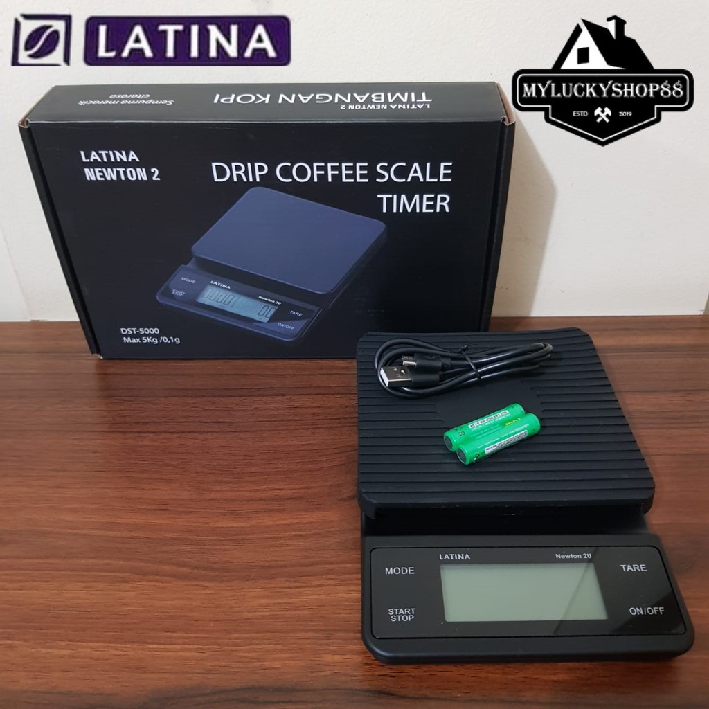 Jual Latina Newton 2U Touch Screen Coffee Scale 2in1 Rechargeable