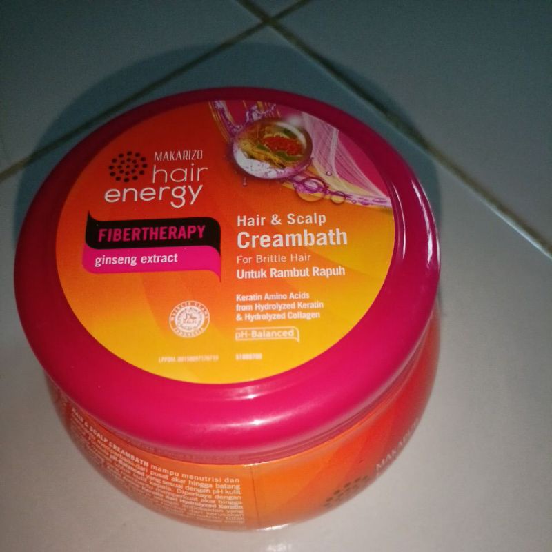 Jual Makarizo Ginseng Hair Energy Fiber Therapy Creambath Gr