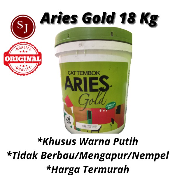 Jual Cat Tembok Interior Kg Aries Gold Putih Super White Cat