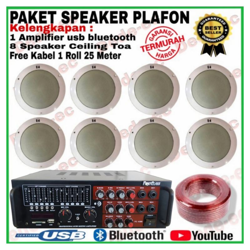 Jual Paket Speaker Indoor Speaker Ceiling Toa Isi 8 Untuk Indoor Plafon