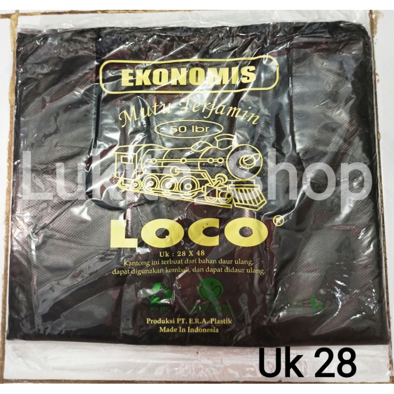 Jual Kantong Plastik Kresek Loco Ekonomis Hitam Uk 28 50 Lembar