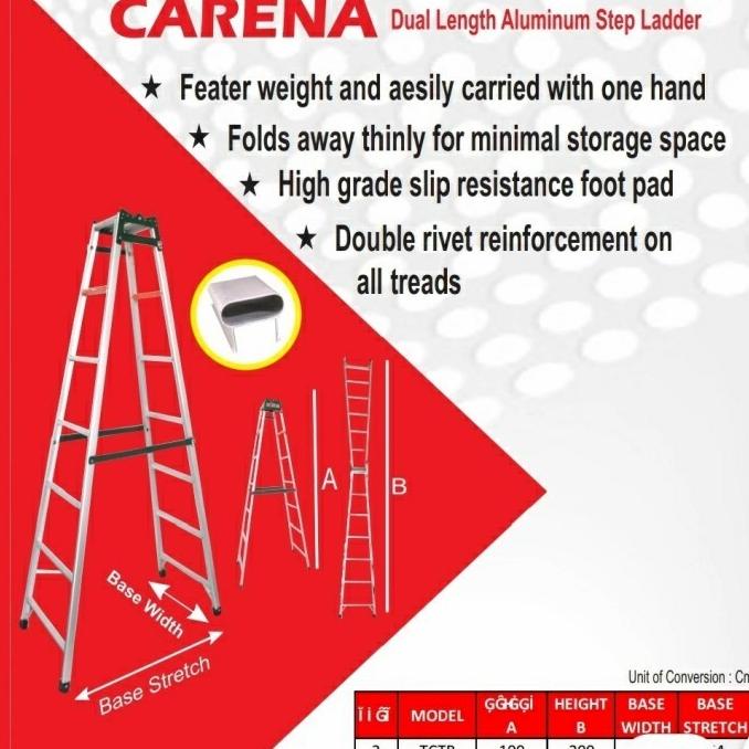 Jual TANGGA LIPAT ALUMINIUM TALUX TIPE CARENA 3 METER TERBARU1111