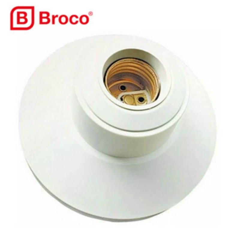 Jual Broco Fitting Plafon Lux Bulat Putih 12101 Shopee Indonesia