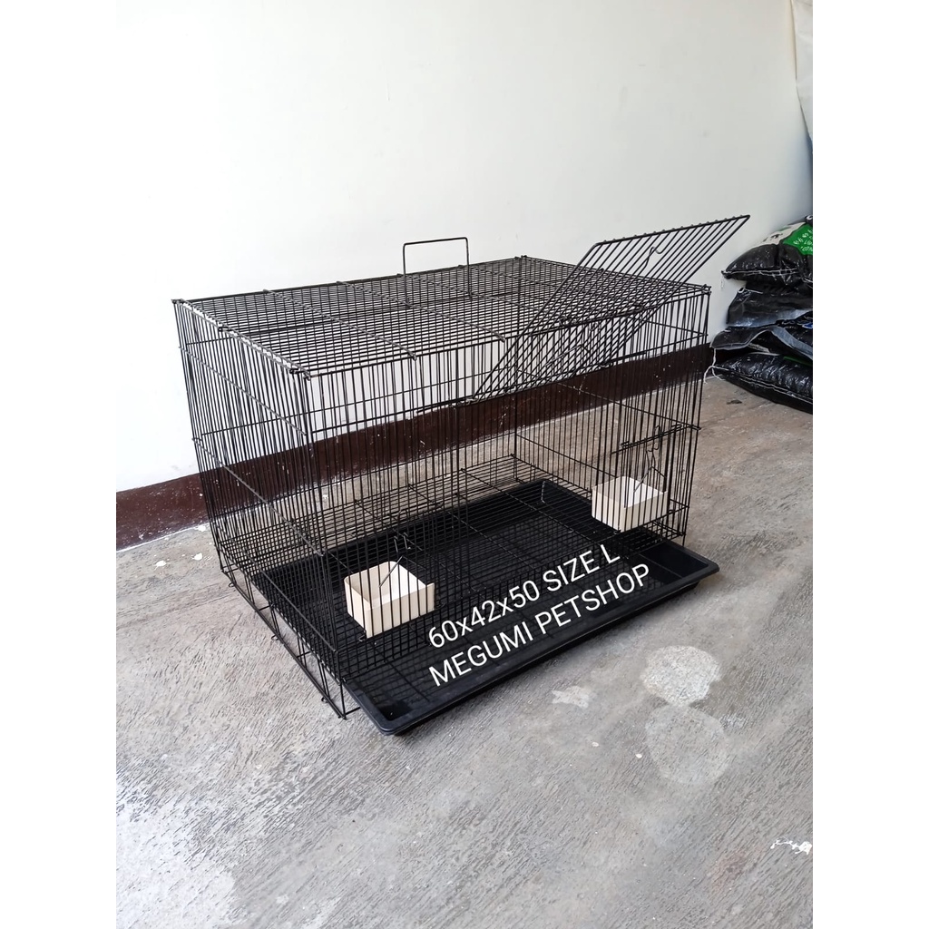 Jual Kandang Kucing Anjing Musang Besi Lipat Size L Shopee Indonesia