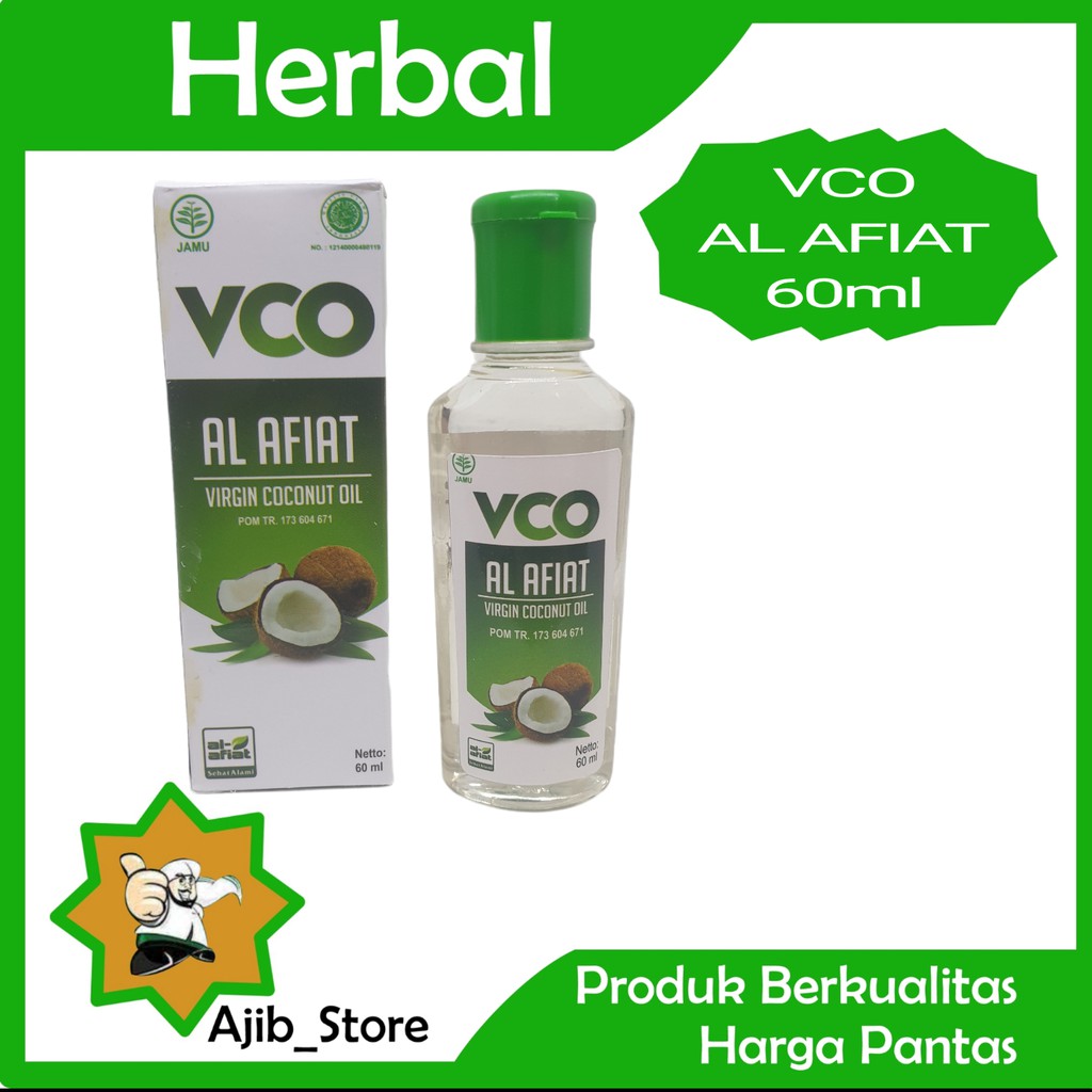 Jual 100 ORIGINAL Minyak Kelapa Murni VCO AL AFIAT 60ml 60 Ml A544