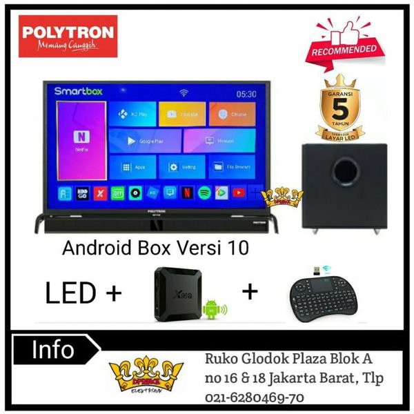 Jual Miliki Polytron Smart Android Box Ram Gb Cinemax Soundbar Led Tv