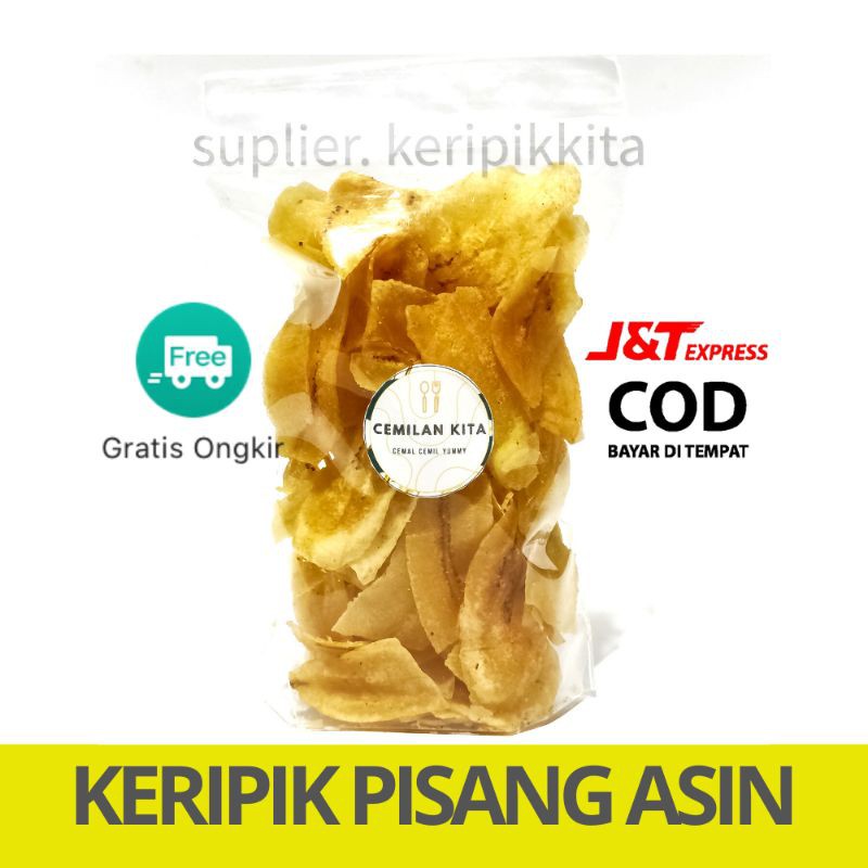 Jual Cemilan Keripik Pisang Asin Kekinian Makanan Ringan Jajanan