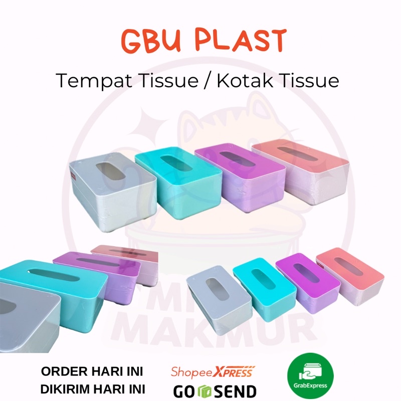 Jual GBU PLAST Kotak Tissue Tempat Tissue Tempat Tisu Plastik Dan