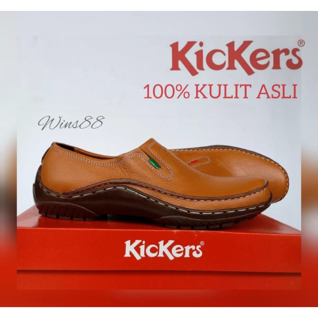 Jual Kickers Sepatu Pantofel Pria Kickers Kulit Sapi Asli