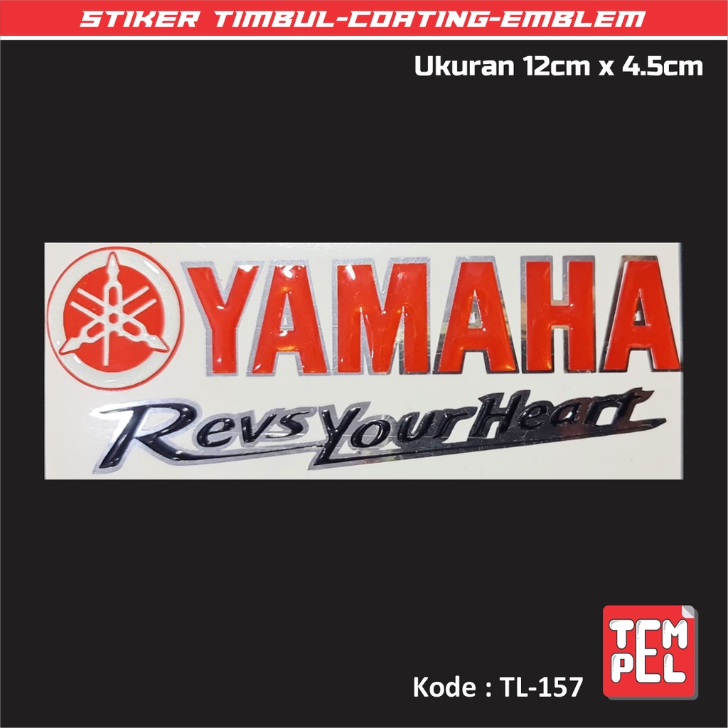 Jual Stiker Timbul Coating Emblem Embos D Yamaha Revs Your Heart