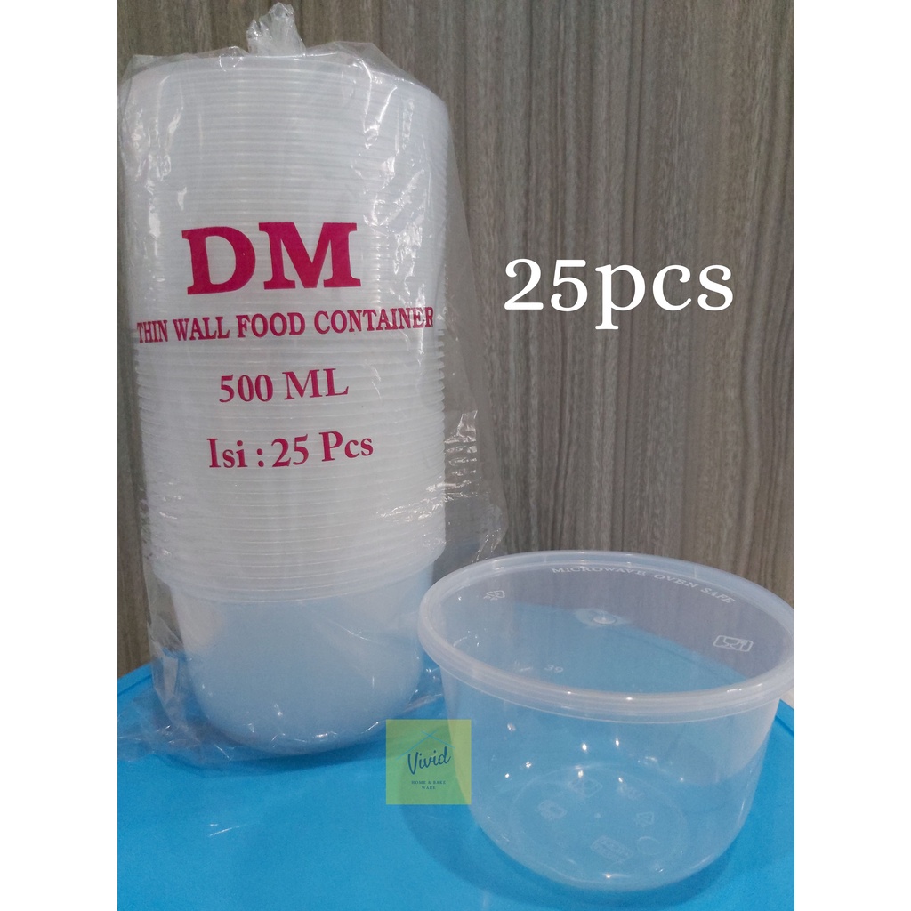 Jual Mangkok Plastik Thinwall DM 500 RB Bowl Mangkok Makan ANTI PECAH