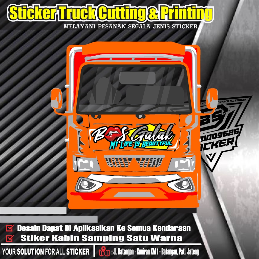 Jual Stiker Tulisan Kabin Depan Truk Variasi Tulisan Kabin Truck Elf