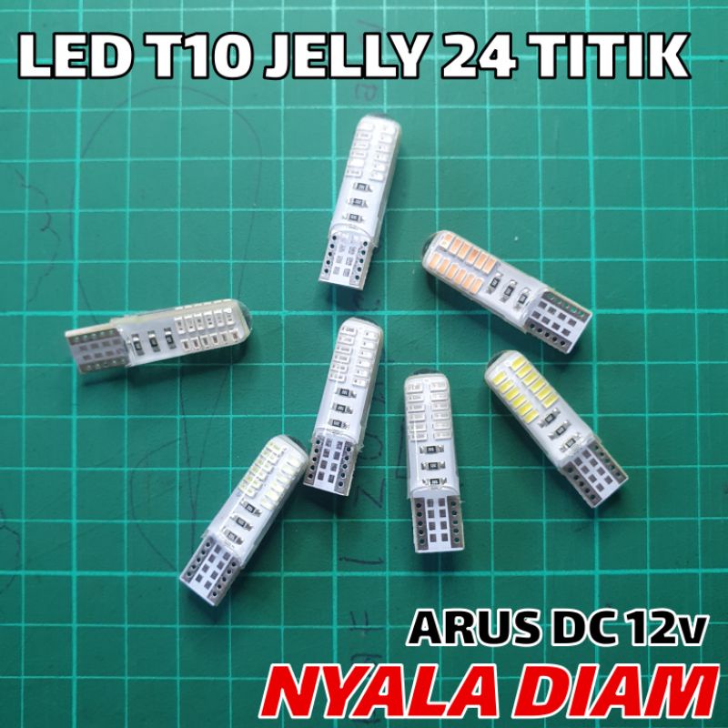 Jual Lampu Led T10 Jelly 24 Titik 12v NYALA DIAM Shopee Indonesia