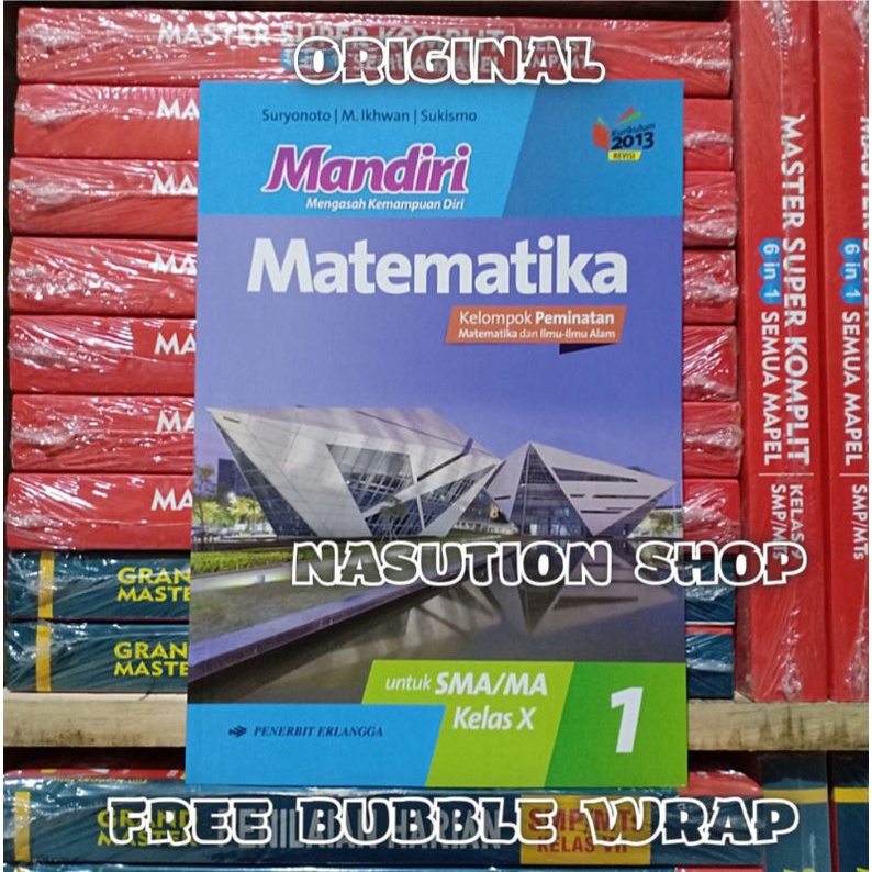 Jual Buku Mandiri Matematika Kelas 1 10 X SMA K13 Revisi Erlangga