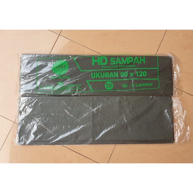 Jual KANTONG PLASTIK SAMPAH HITAM UK 90 X 120 CM HD SAMPAH KANTONG