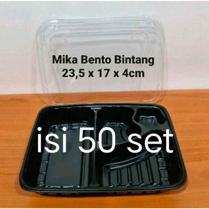 Jual MIKA BENTO BINTANG TRAY BINTANG SKAT 4 ISI 50 SET Shopee