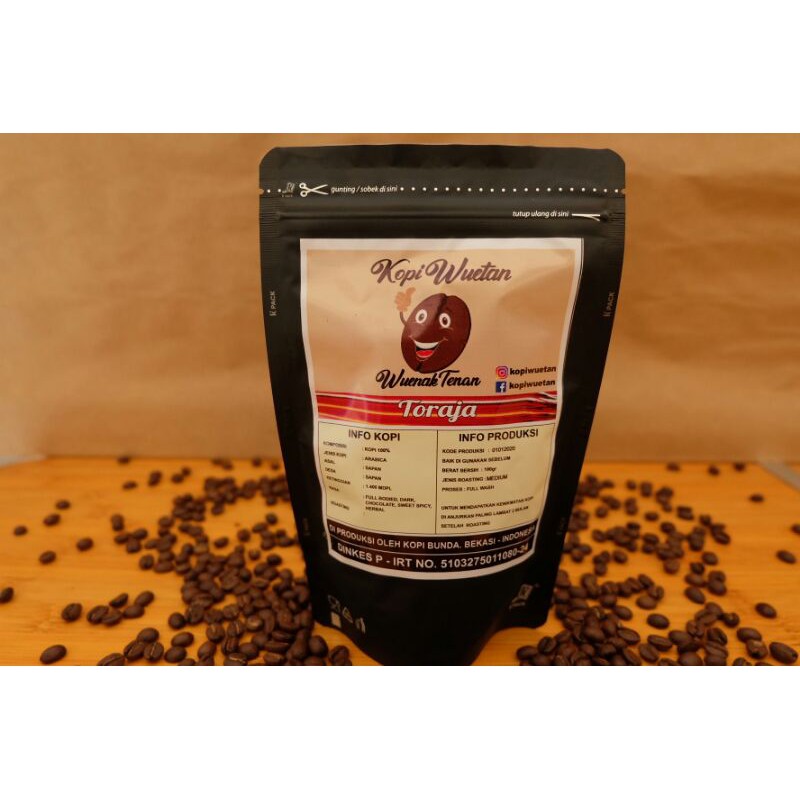 Jual Kopi Arabica Toraja Sapan Fullwash Process Kemasan 100g Shopee