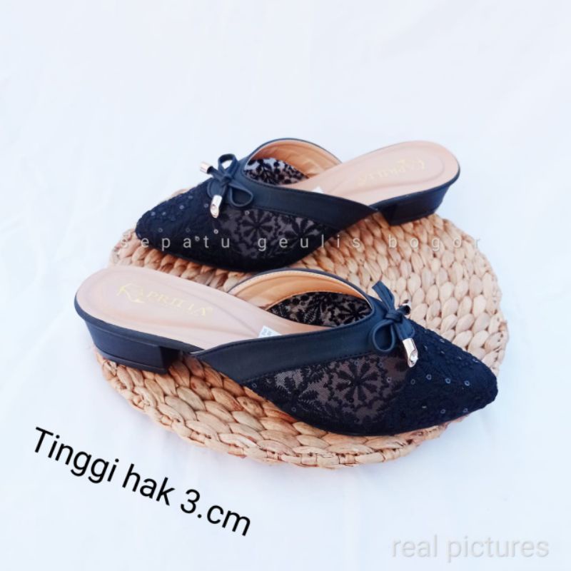 Jual Sandal Brukat Wedges Wanita Cm Terbaru Sepatu Bustong Brukat