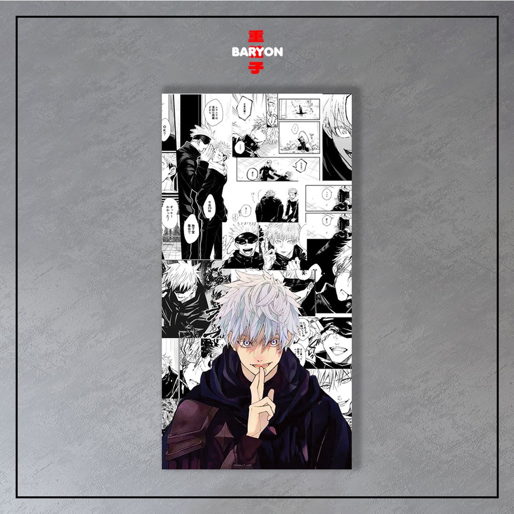 Jual BARYON Hiasan Dinding GOJO SATORU JUJUTSU KAISEN Pajangan Poster