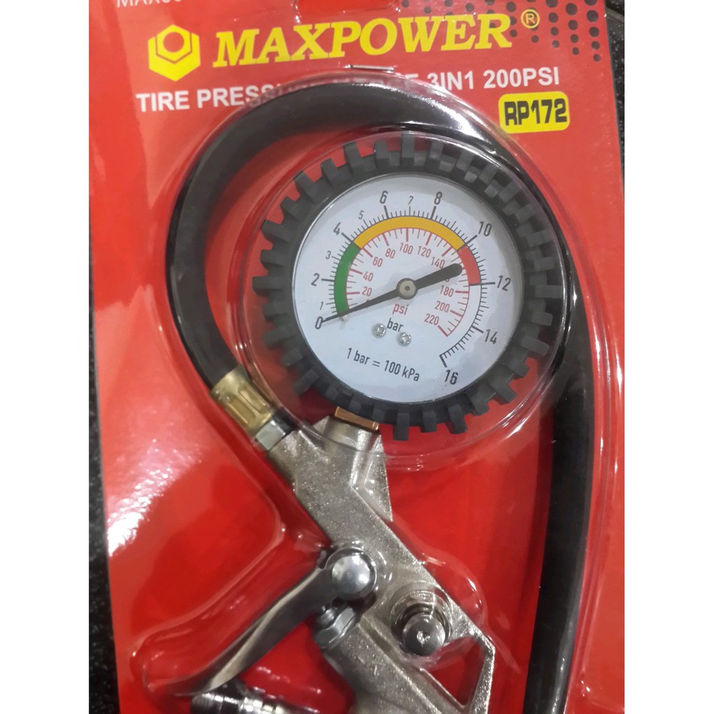 Jual Alat Ukur Isi Angin Ban Dan Pressure Gauge Maxpower Rp Shopee