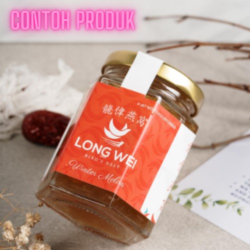 Jual Minim Pcs Toples Jar Kaca Botol Selai Cookies Hexagon Bening