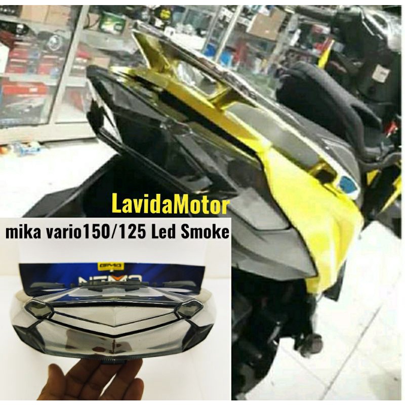 Jual Mika Stop Vario 150 Vario 125 Led Nemo Smoke Kaca Lampu Belakang