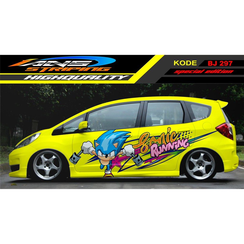 Jual Stiker Mobil Honda Jazz Decal Sticker Honda Jazz Brio Agya