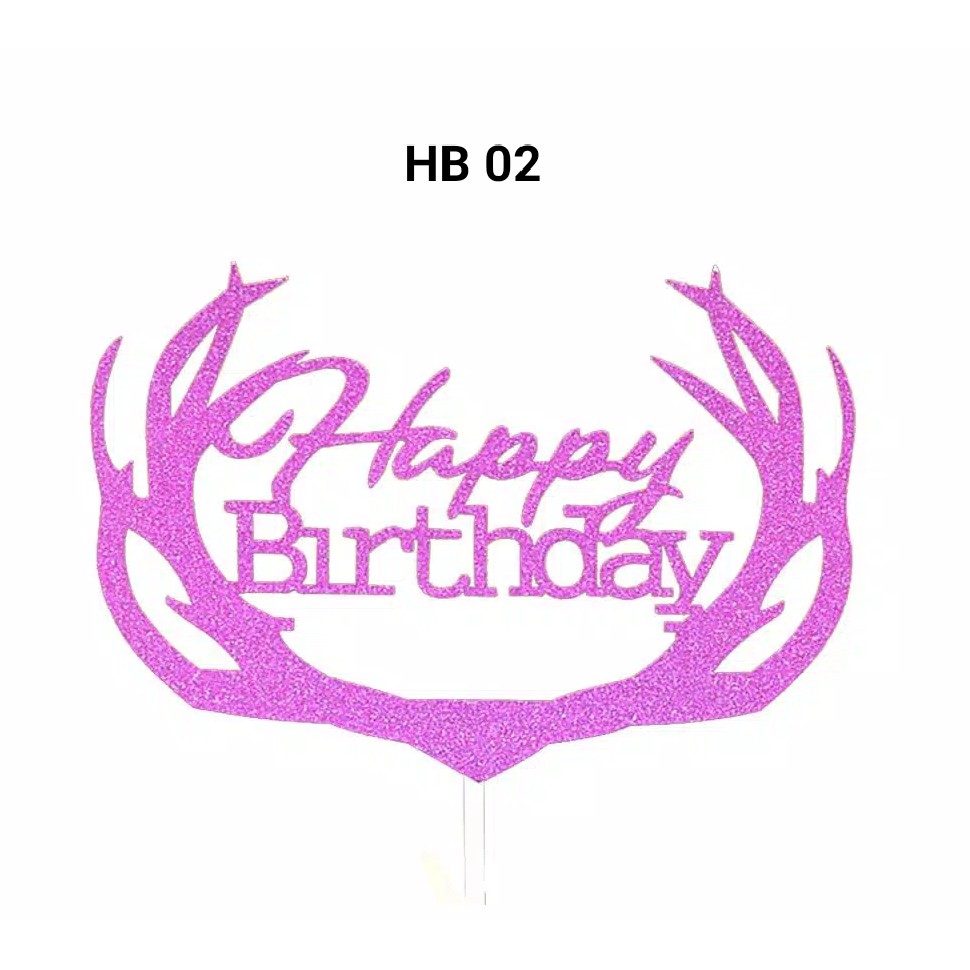 Jual CAKE TOPPER PAPER HAPPY BIRTHDAY CAKE TOPPER HAPPY BIRTHDAY