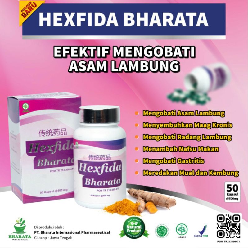 Jual Obat Asam Lambung Maag Akut Kronis Gerd Gastritis Hexfida Bharata