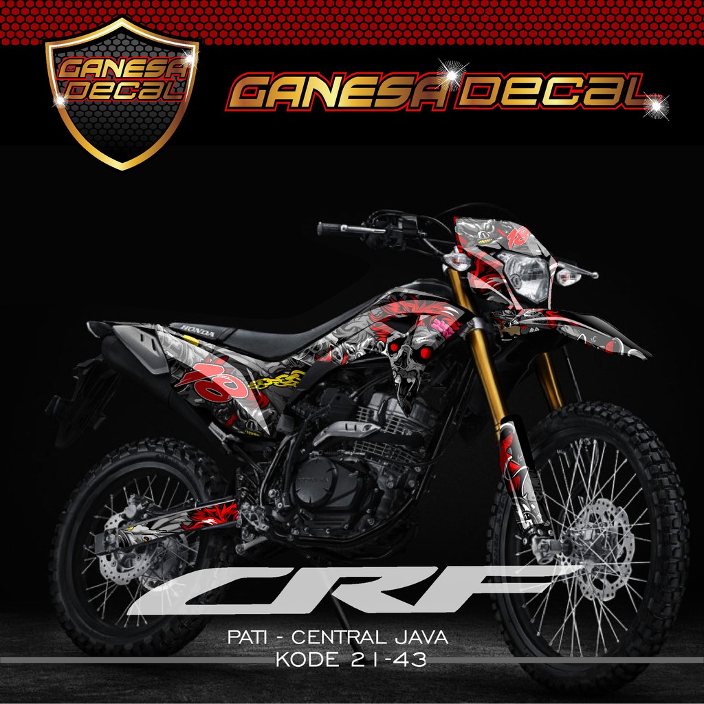 Jual Decal Sticker Dekal Stiker Fullbody Motor Honda Crf L Motif