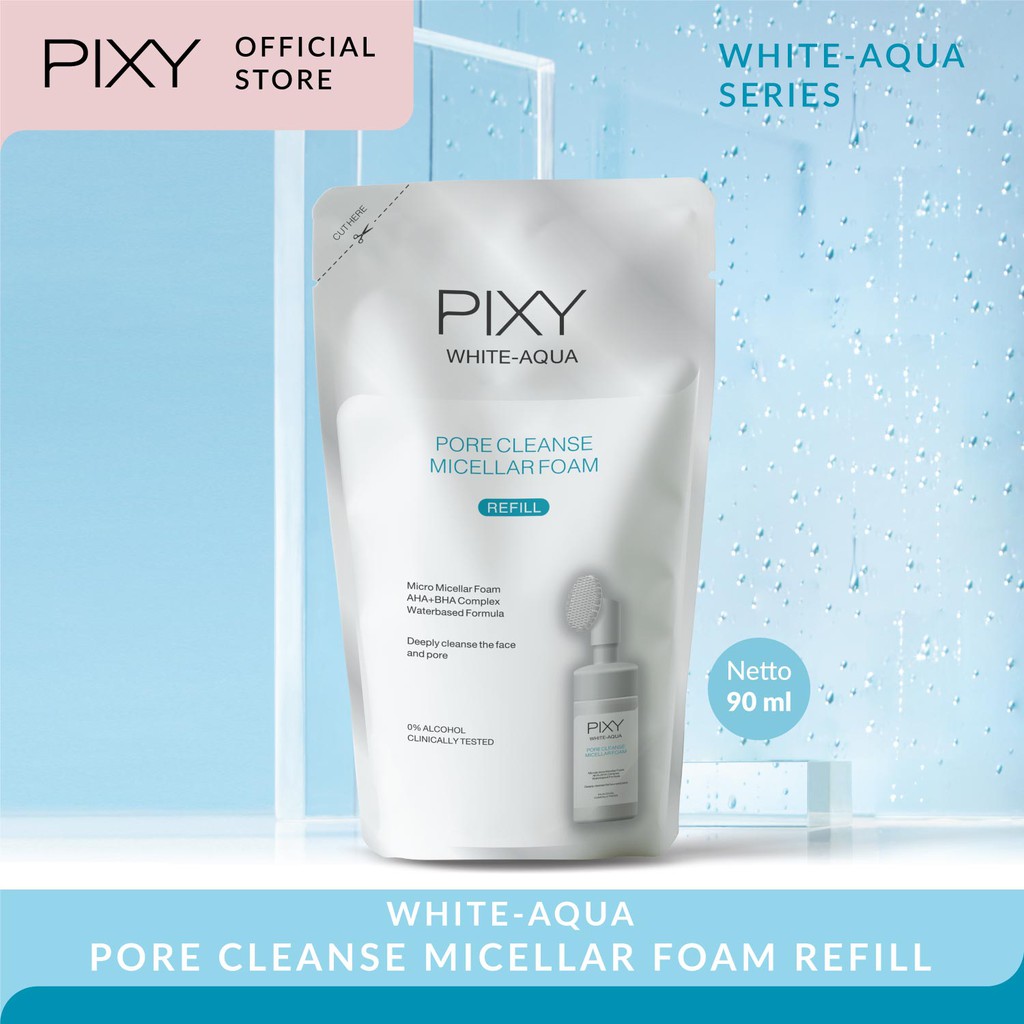 Jual Pixy White Aqua Pore Cleanse Micellar Foam Ml Refill Shopee