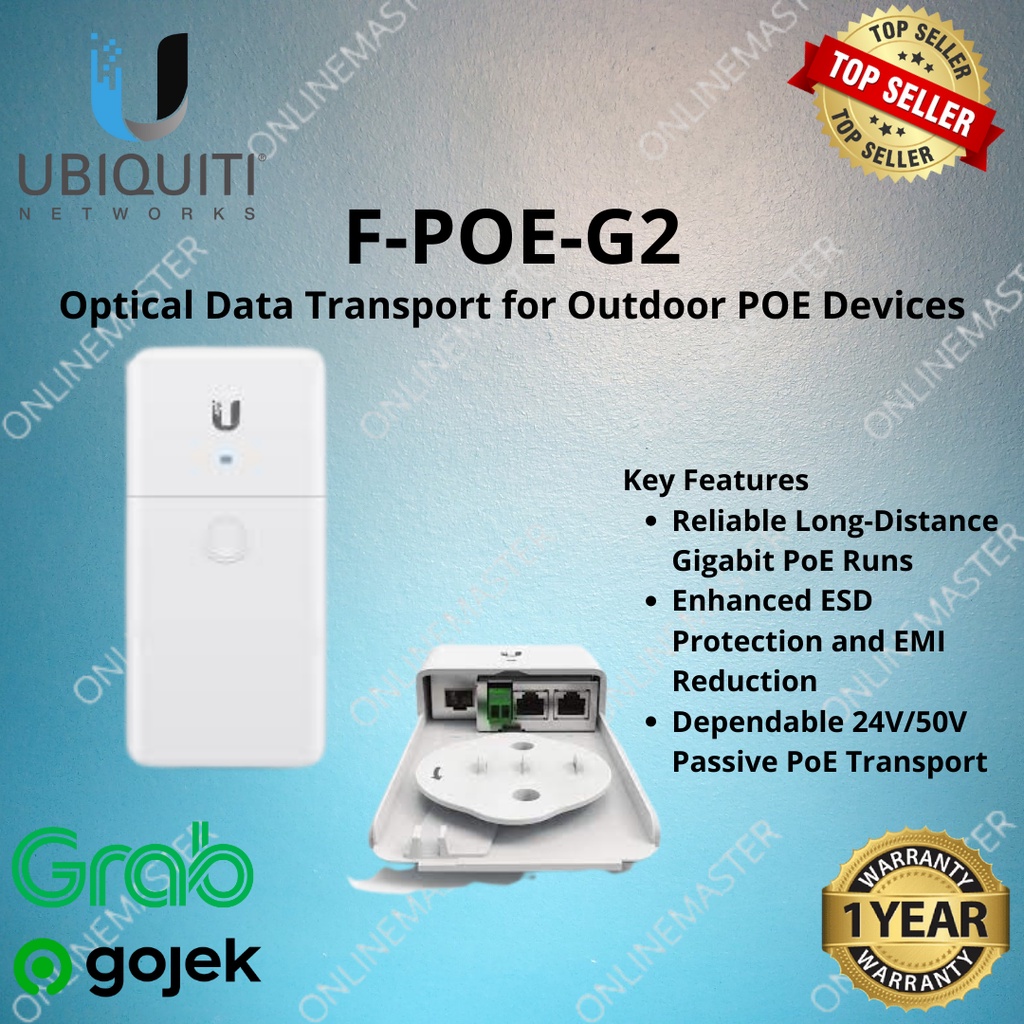 Jual Ubiquiti F Poe G Fiberpoe Gen Optical Data Transport For Outdoor