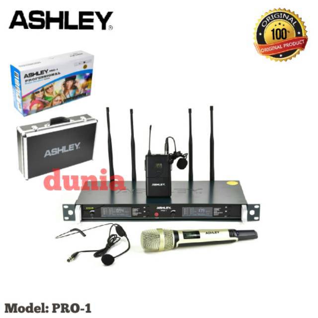 Jual Mic Wireless Ashley PRO 1 Pegang Headset Jepit Shopee Indonesia