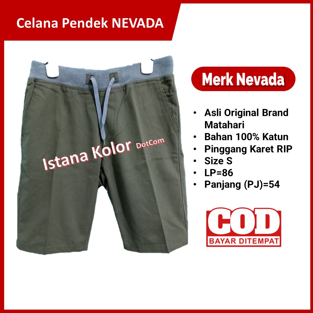 Jual Celana Pendek Nevada Ax House Kolor Pria Wanita Cowok Chinos Cargo